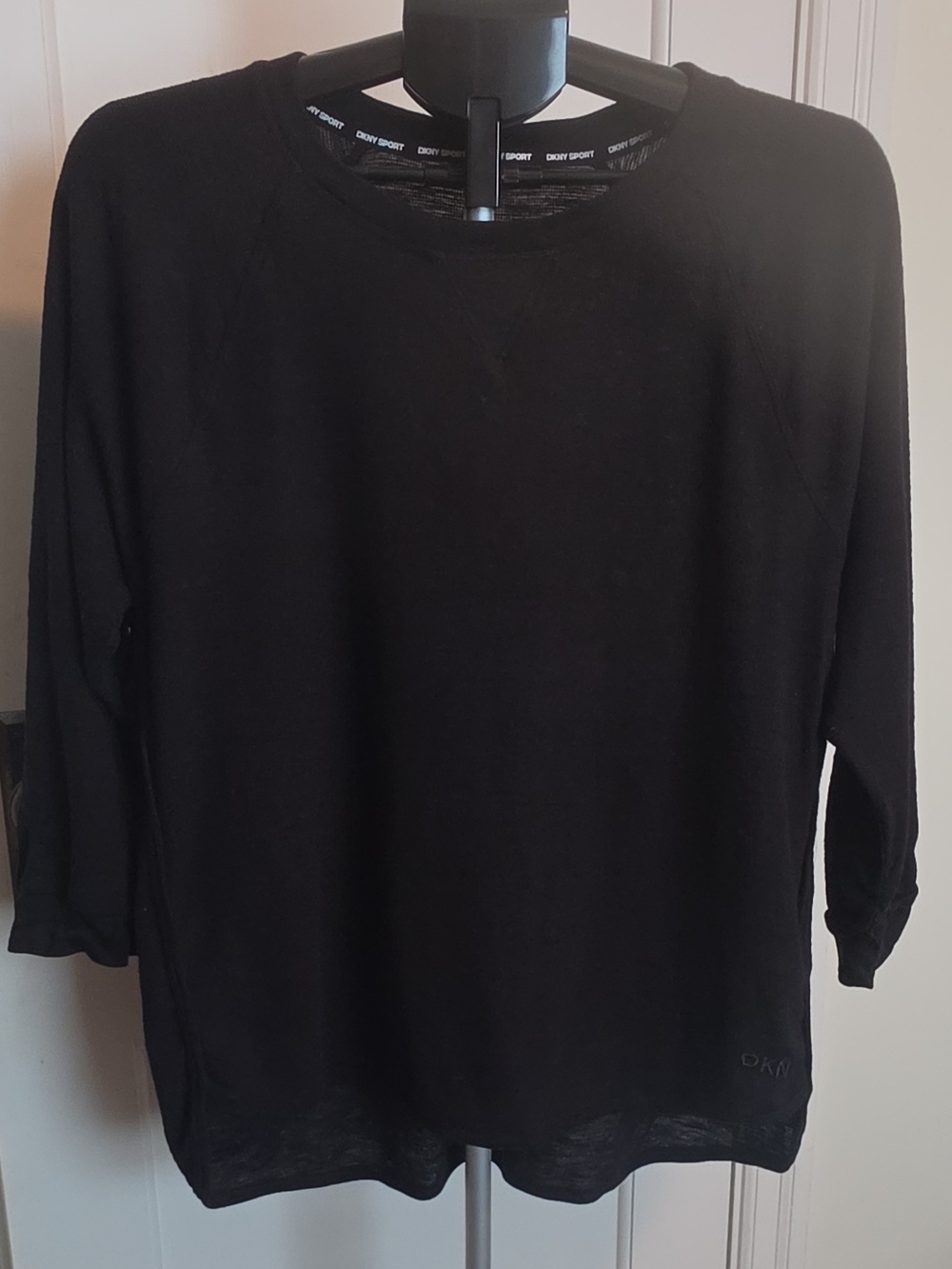 DKNY Black Crewneck Lightweight Sweatshirt
